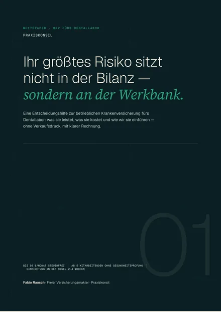 Titelseite des Whitepapers „bKV fürs Dentallabor"